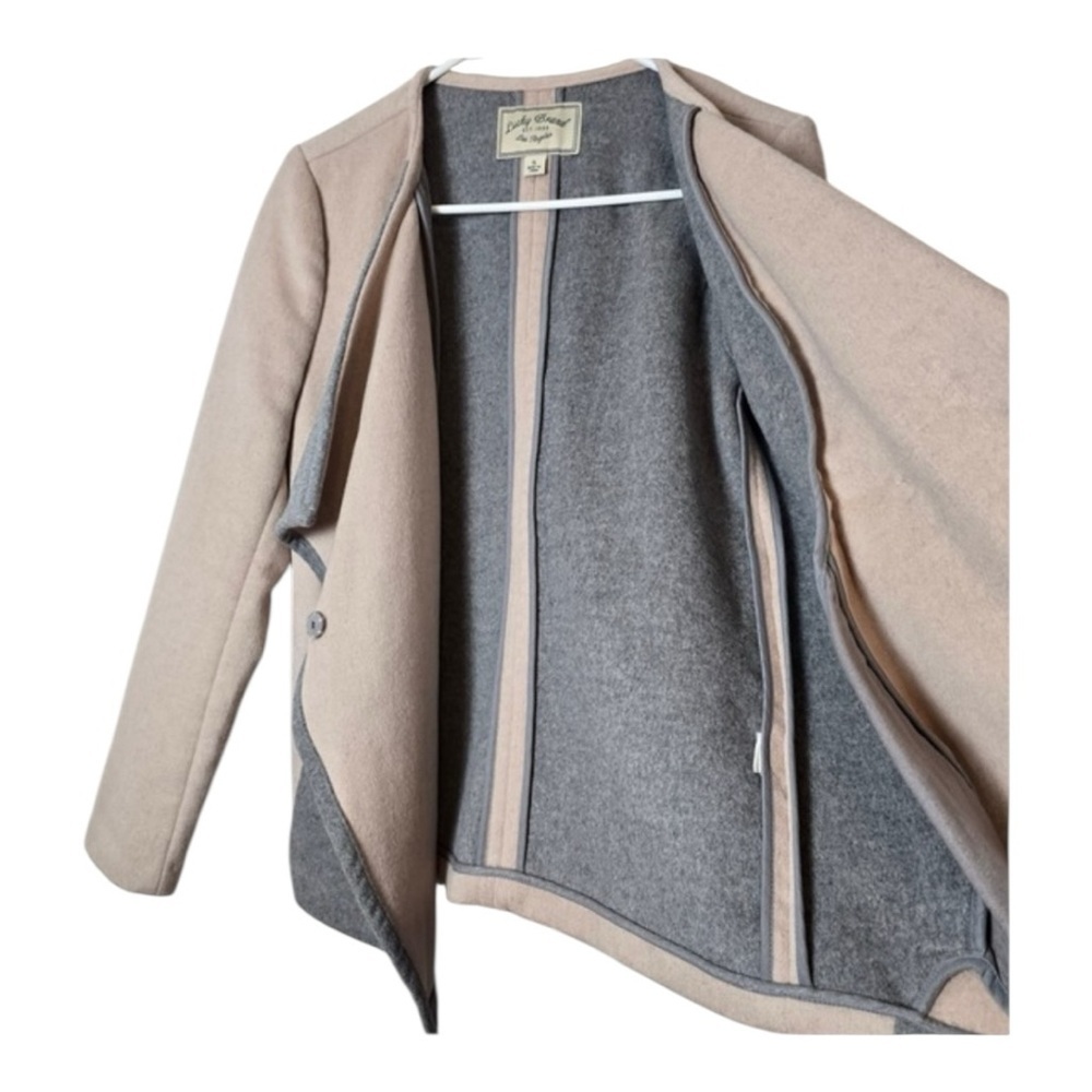 Lucky Brand Beige and Gray Asymmetrical Wool Jacket Women's Size Small - Picture 7 of 12